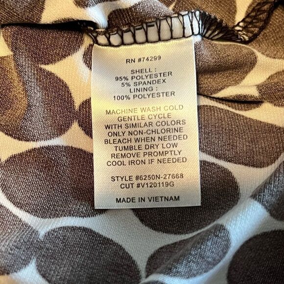 EnFocus Studio Brown & White Polka Dot Sheath Style Dress - Picture 10 of 12